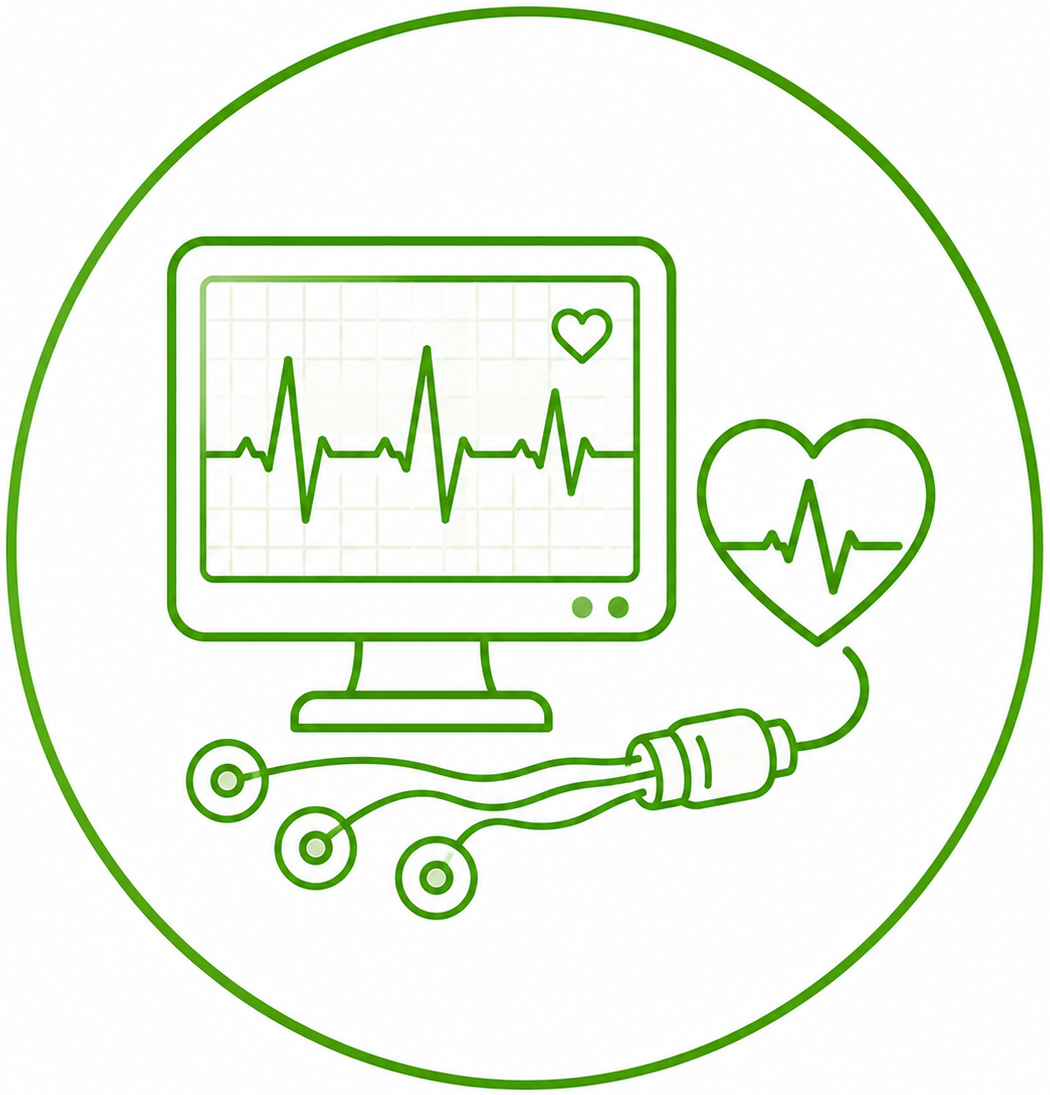 EKG (or ECG)- Electrocardiography