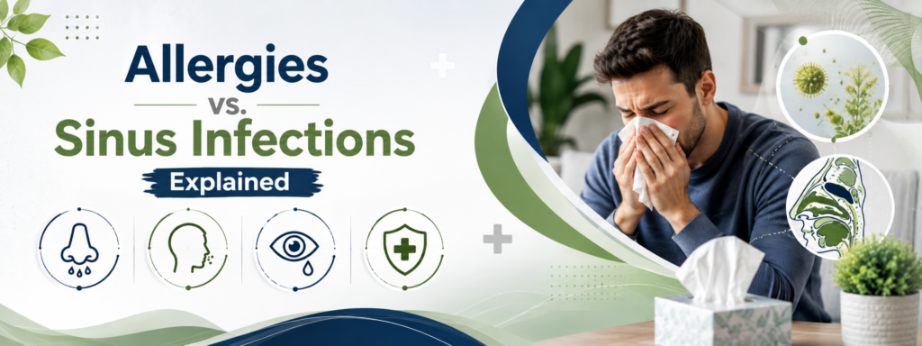 Allergies vs. Sinus Infections Explained seasonal allergies vs sinus infection